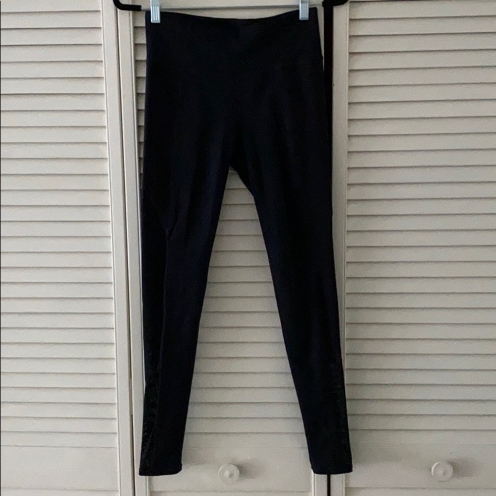 Athleta black Leggings with Mesh Detail